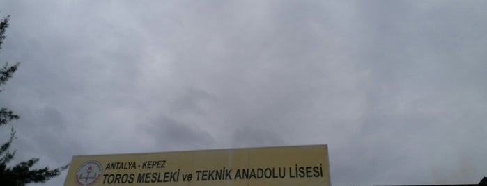 Toros mesleki ve teknik anadolu lisesi is one of Lugares favoritos de Mehmet.