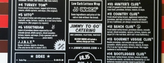 Jimmy John's is one of Posti che sono piaciuti a Lynn.