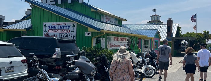 The Jetty Restaurant & Dock Bar is one of places to ride to.