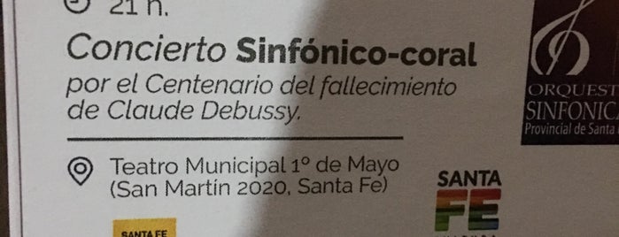 Teatro Municipal 1° de Mayo is one of Best places in Santa Fe, Argentina.