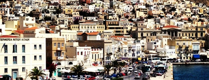Порт Сирос is one of Syros.