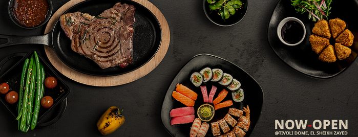 One Oak - Steak & Sushi Bar is one of All About Cairo.