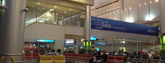 Aeroporto Internacional de Dubai (DXB) is one of Locais curtidos por Yazeed.
