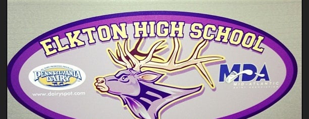 Elkton High School is one of Tempat yang Disukai Bernadette.