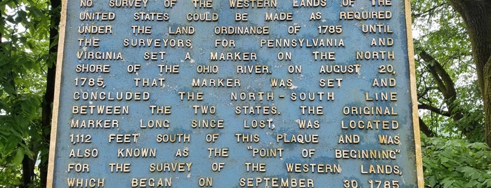 Beginning Point of The US Public Land Survey is one of MD-VA-KY-OH-PA.