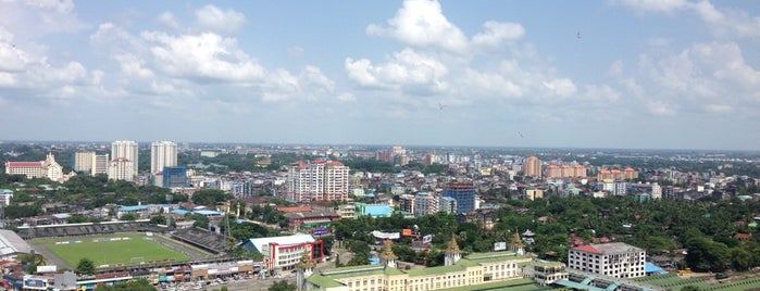 The Thiripyitsaya Sky Bistro is one of Let's go to Yangon.