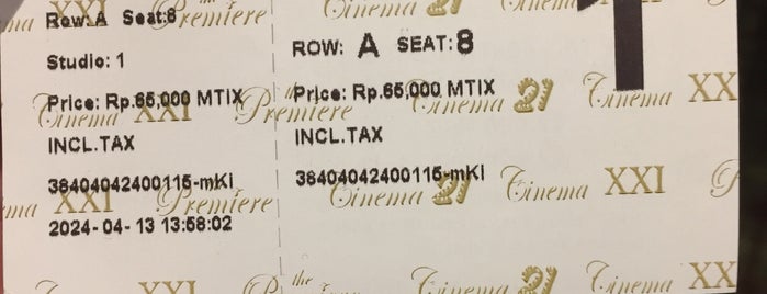 Bintaro XChange XXI is one of Tangerang's cinema.