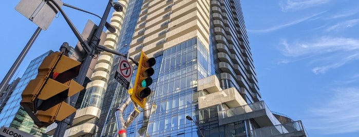 Yonge & Bloor is one of p (roads, intersections, areas - TO).