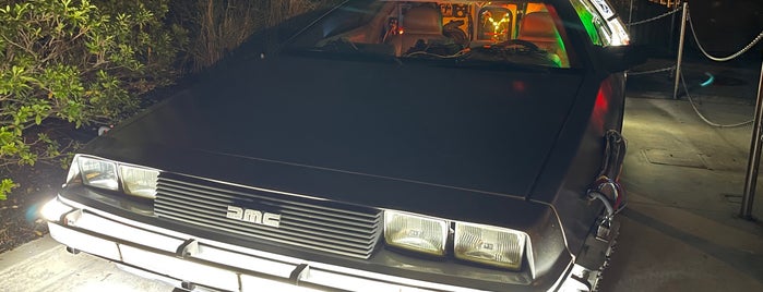 Back to the Future DeLorean is one of Lugares favoritos de Carl.