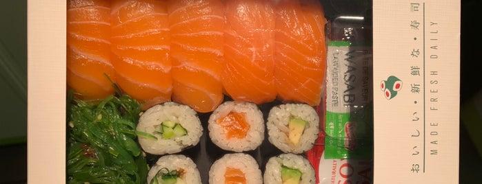 Wasabi Sushi & Bento is one of Lugares favoritos de Zach.