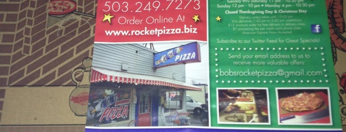 Rocket Pizza is one of PDX TODO.