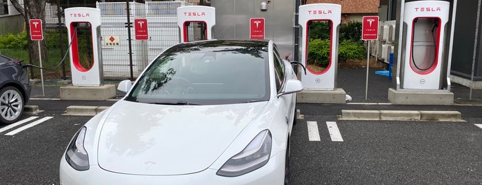 CHAdeMO Charger & Tesla Supercharger is one of EV friendly venues in Japan.