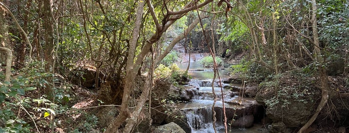 Erawan Waterfall 4th Level "Oke Nang Phee Suer" is one of กาญจนบุรี.