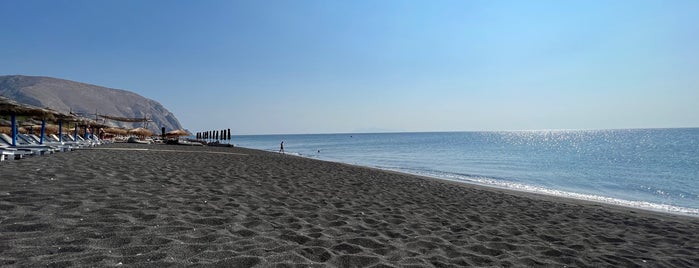 Black Sand Beach is one of Greek Islands.