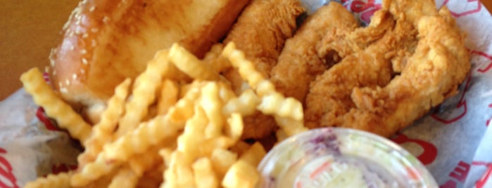 Raising Cane's Chicken Fingers is one of Dinners work to home.