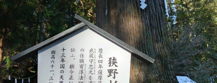 狭野神社 is one of 別表神社 西日本.