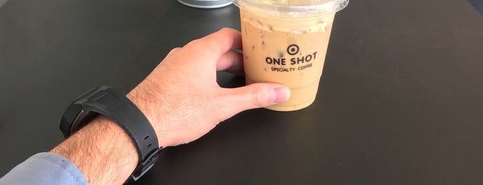 One shot coffee is one of CAFÉS (جيب شغلك معك).