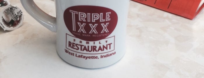 Triple XXX Family Restaurant is one of Best Places to Eat at Purdue.