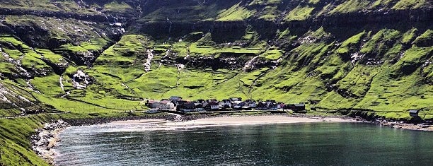 Tjørnuvík is one of Faroe islands.