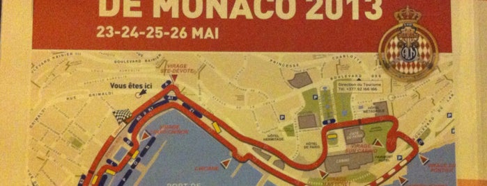Start/finish Circuit Monaco is one of Motorsporları Pistleri.