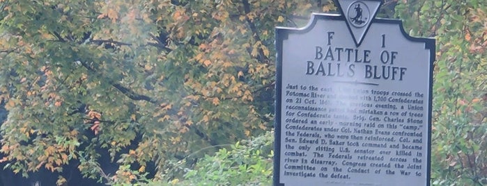 Historical Marker: "Battle of Ball’s Bluff" is one of Historic Landmarks, Places.