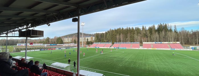 Gjemselund Stadion is one of Norske fotballarenaer/Norwegian football stadiums.