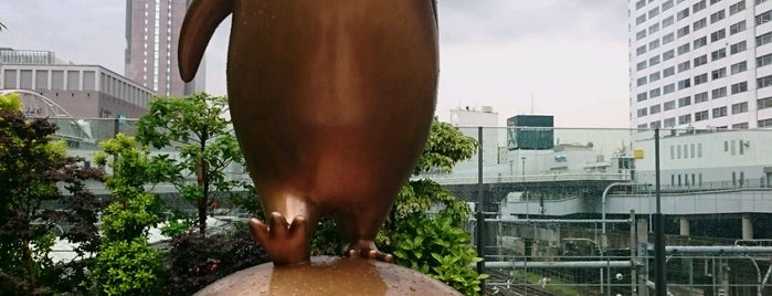 Suica's Penguin Park is one of Shinjuku, Tokyo.