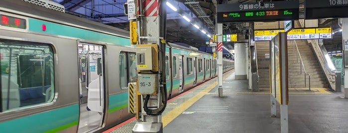 JR Platforms 9-10 is one of 常磐線.