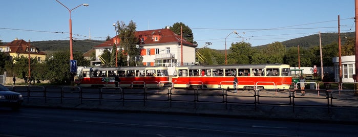 ŽST Vinohrady (tram, bus) is one of Bratislava MHD Električka 3.