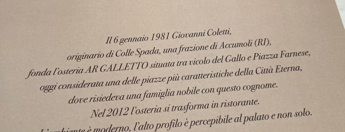 Ristorante Ar Galleto is one of Guide Vuitton.