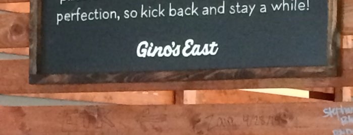 Gino's East is one of Sirus'un Beğendiği Mekanlar.