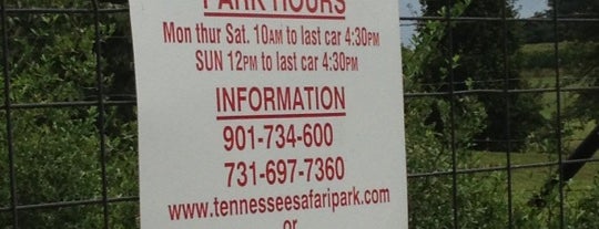 Tennessee Safari Park is one of Lauren’s Liked Places.