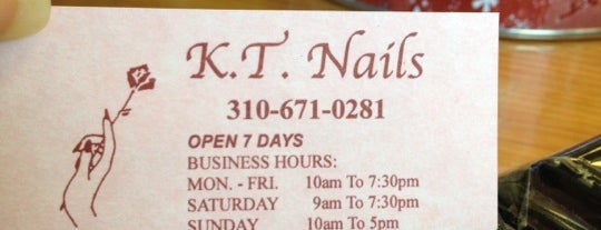 K.T Nails is one of Favorites.