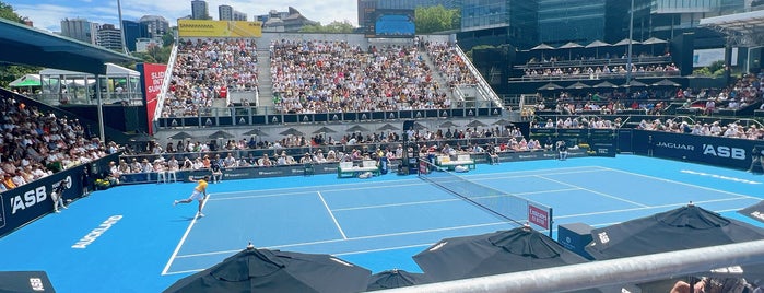 ASB Tennis Arena is one of Cheer!.