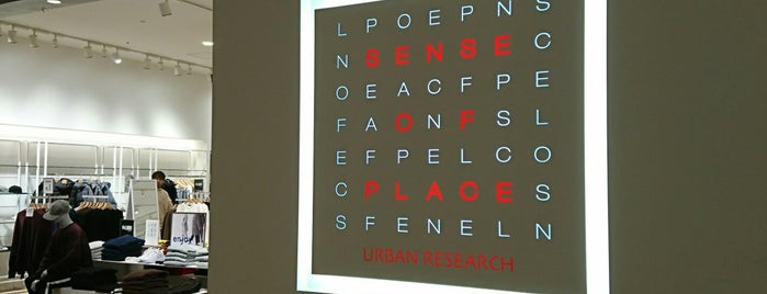 SENSE OF PLACE by URBAN RESEARCH is one of closed.