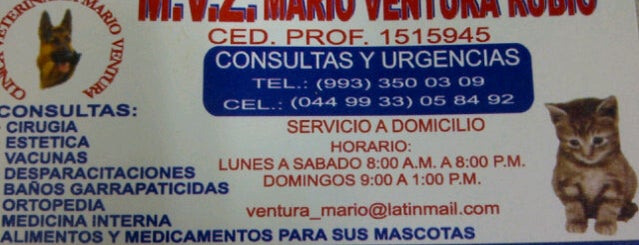 Clinica Veterinaria Ventura is one of สถานที่ที่ Mariela ถูกใจ.