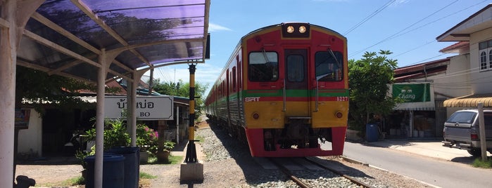 ที่หยุดรถไฟบ้านบ่อ (Ban Bo) SRT5024 is one of SRT - Meklong Line.