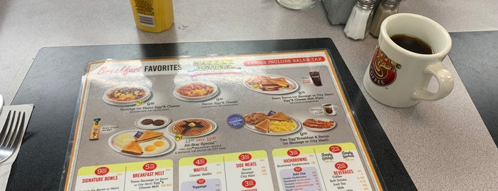 Waffle House is one of breakfast places.