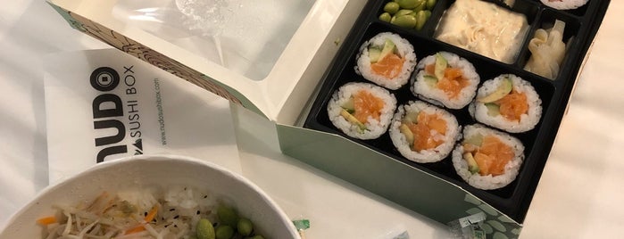 Nudo Sushi Box is one of Phoebe's air bnb recommendations.