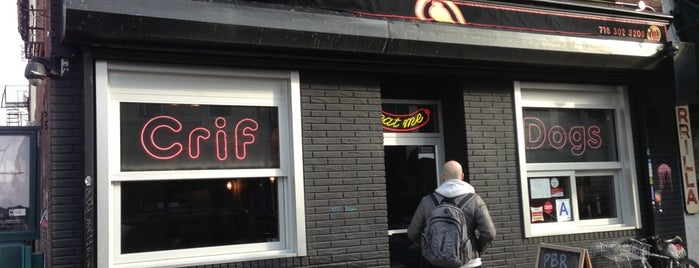 Crif Dogs is one of Biz's Better Brooklyn listing.