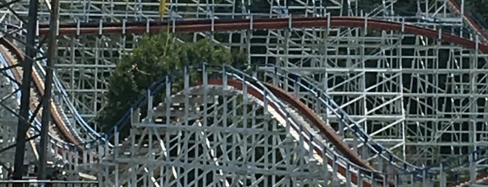 The Great American Scream Machine is one of SIX FLAGS OVER GEORGIA.