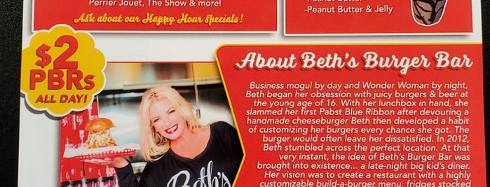 Beth's Burger Bar is one of otown it.