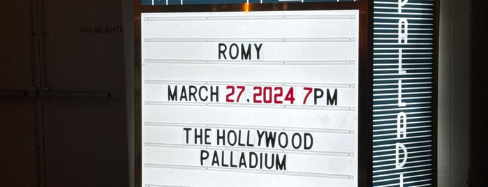 Hollywood Palladium is one of US18: Los Angeles.