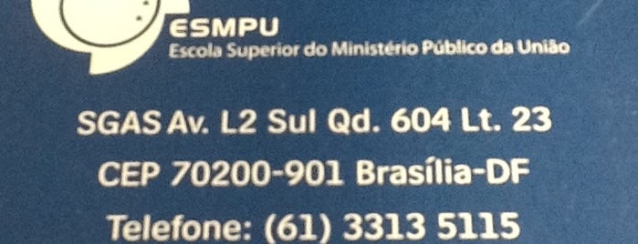 ESMPU - Escola Superior do Ministério Público da União is one of สถานที่ที่ Nilton ถูกใจ.