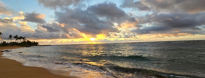 Kapaa Beach Park is one of places.