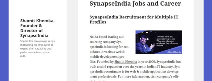 Synapseindia is one of IT outsourcing company.