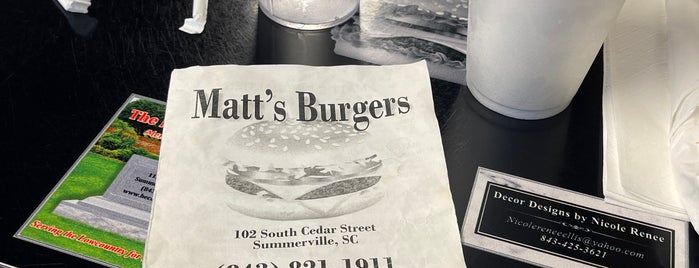 Matt's Burgers is one of Places to check in SC.