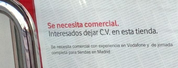 Vodafone is one of Ofertas de Trabajo Comercios Madrid.