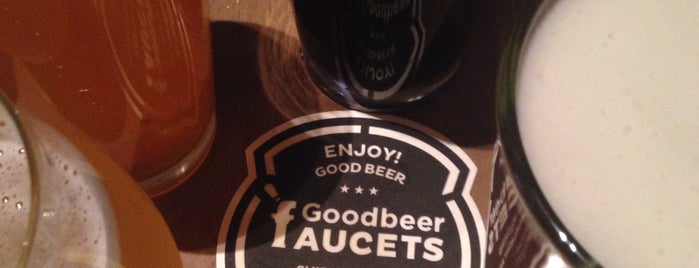 Goodbeer faucets is one of Lugares favoritos de Stacy.