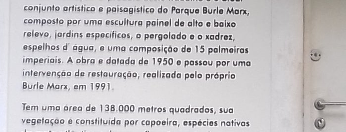 Parque Burle Marx is one of Deiseさんの保存済みスポット.